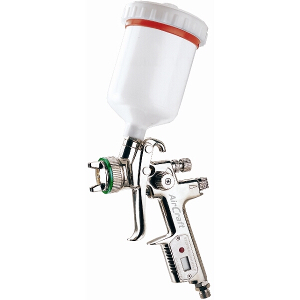 Aircraft Spray Gun Digital 1.3mm Hvlp W/Plastic Cup 600Cc