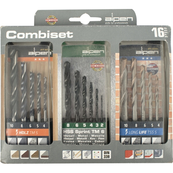 Alpen 3 Set Carton Wood Masonry Hss