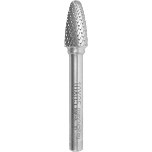 Alpen TC Rotary Burr 10mm Arc Round Nose for Hard Metals