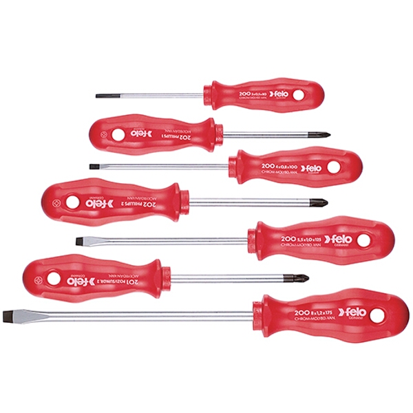 Felo 200 S/Driver Set 7Pce Shock Proof