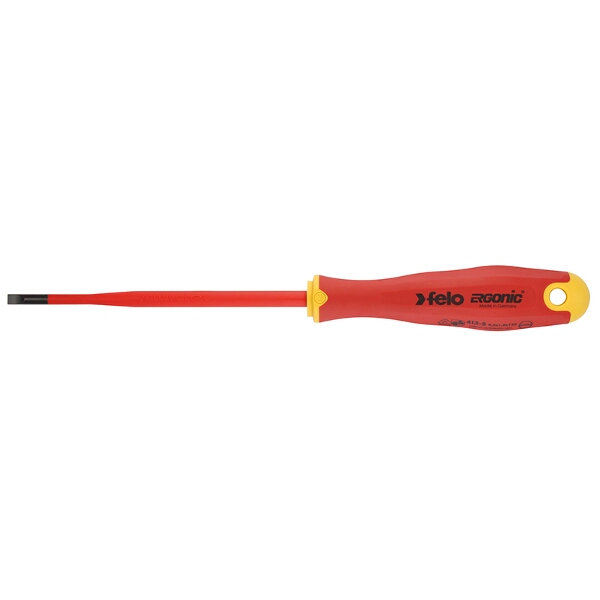 Felo 413 Sl6.5X1.2X125 Screwdriver Ergonic Slimline Insulated VDE