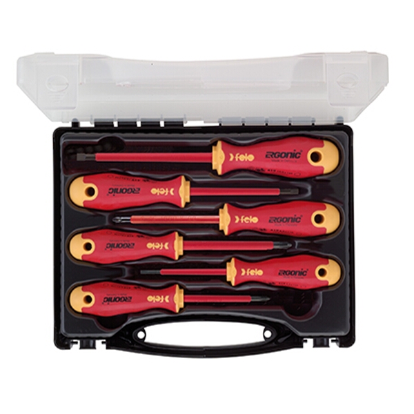 Felo 413 Screwdriver Set 6 Piece Ergonic Insulated VDE Sl/Ph/Pz