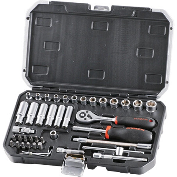 Fixman Socket Drive Set 42 Piece  X 1/4″