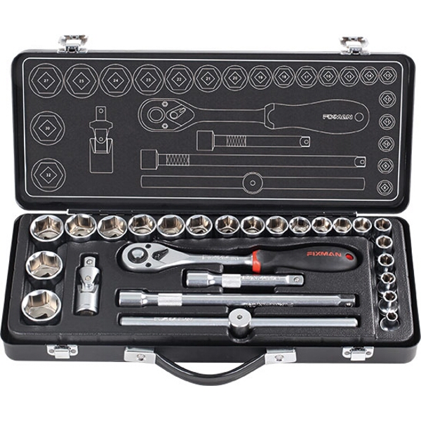 Fixman 26 Piece Socket Set 1/2″ 8 – 25 27 30 &32mm