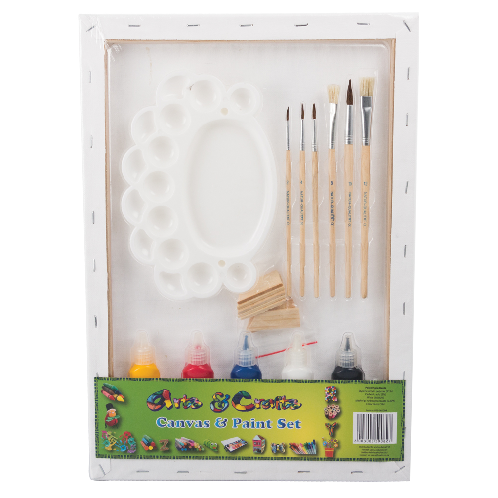 Art & Craft Canvas & Paint Set