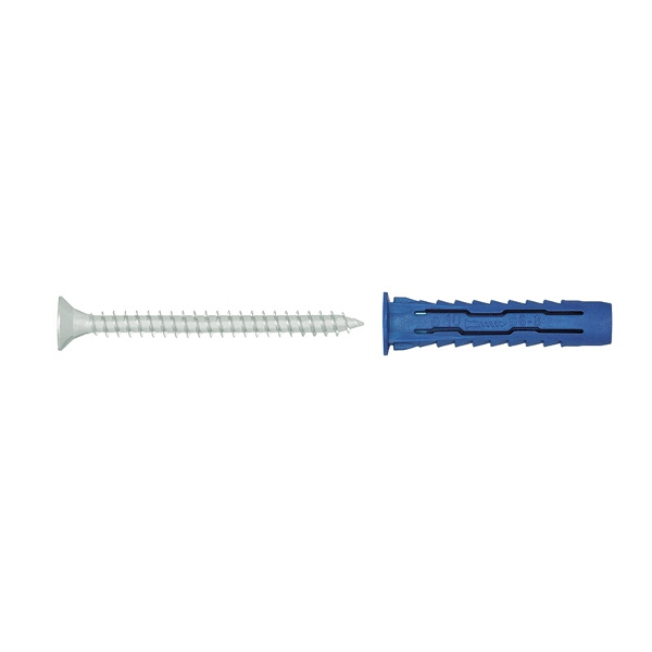 Rawlplug Universal Nylon Plug+Screws 6mmx30mm X50-Box