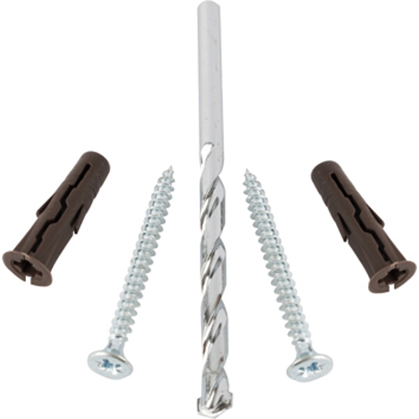 Rawlplug Curtain Pole Kit Uno07X10 With Screws And 7mm Drill Bit