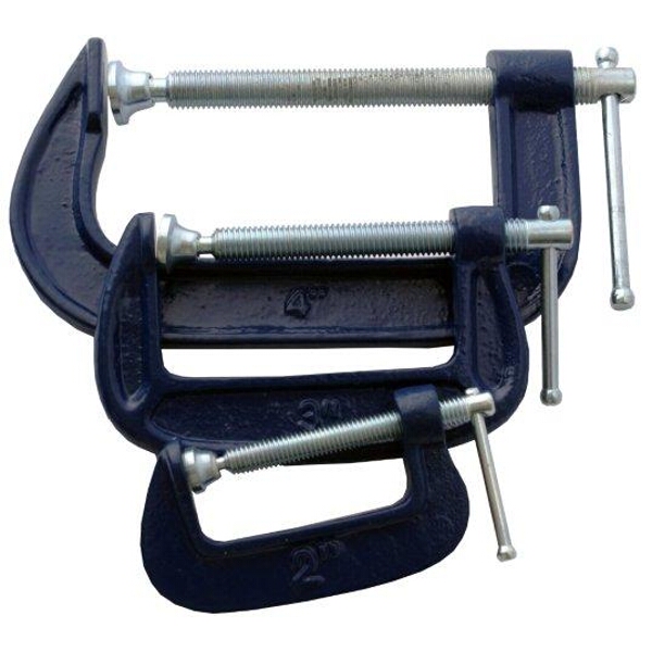 Tork Craft Clamp G 3 Piece Set 50 75 & 100mm 2 3 & 4″ Kit