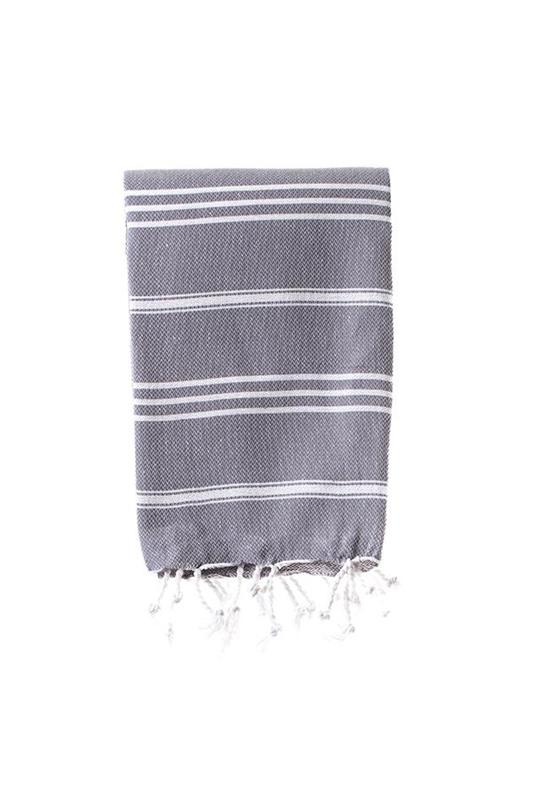 Turkish Hand Towel-100% Cotton – Elim Dark Grey (60x90cm)