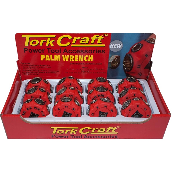 Tork Craft Palm Wrench 8mm.10mm.12mm.13mm.14mm.15mm.17mm – Box Of 12Pce