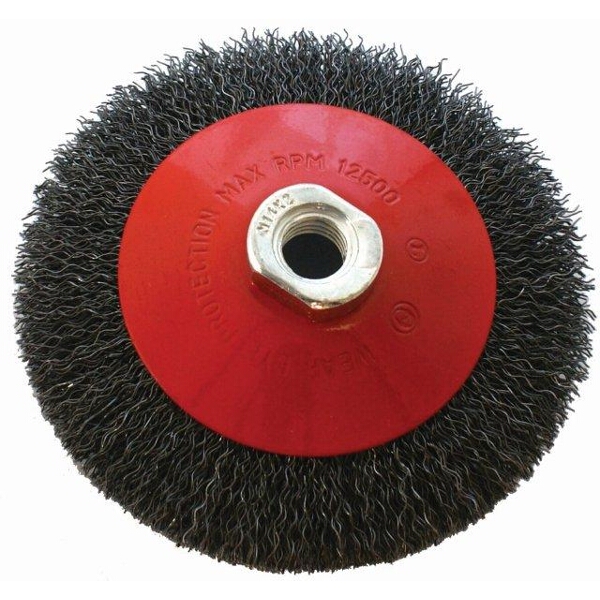 Tork Craft Wire Cup Brush Crimped Bevel Plain 115mmxm14 Blister