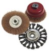 Tork Craft Wire Brush Set 3Pce 100mm Twist Knot Wheel Tork Craft Wire Brush Set 3Pce 100mm Twist Knot Wheel