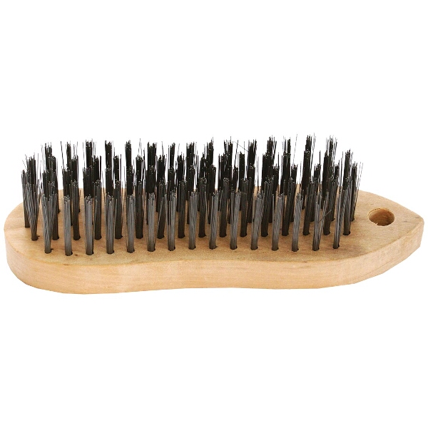 Tork Craft Wire Hand Block Brush Wood Handle Rectangular