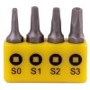 Tork Craft Screwdriver Bit Set Square Recess 4Pce 25mm Sq0.1.2.3 Tork Craft Screwdriver Bit Set Square Recess 4Pce 25mm Sq0.1.2.3
