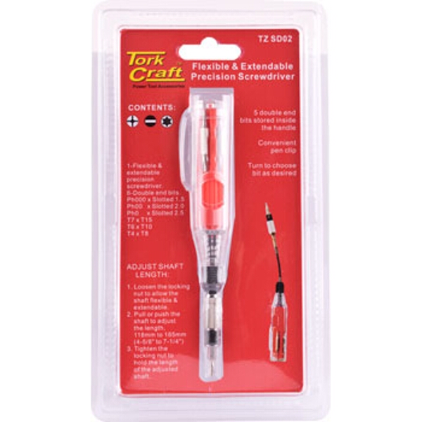 Tork Craft Flexible & Extendable Precision Screwdriver