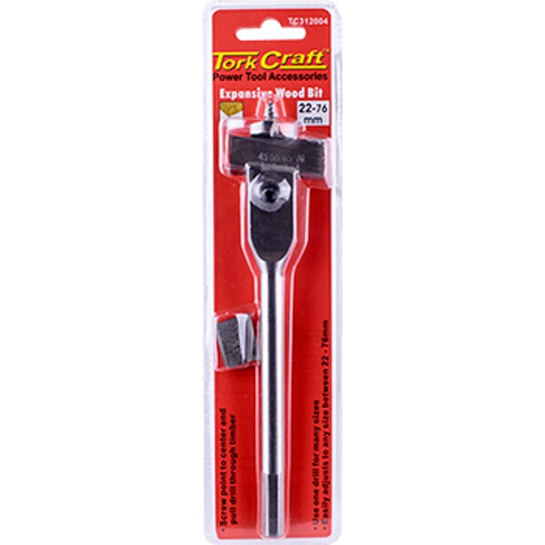 Tork Craft Expansive Bit 22-76mm for Wood