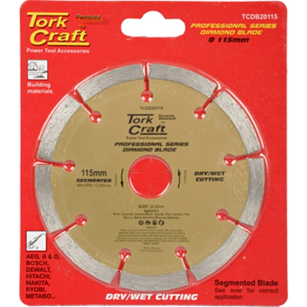 Tork Craft Diamond Blade 115mm Segmented Profesional