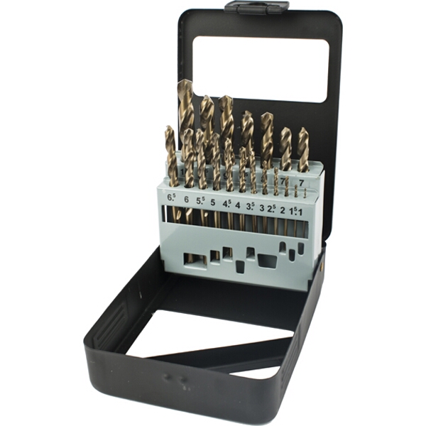 Tork Craft Drill Bit Set Cobalt 19 Piece 1- 10mm