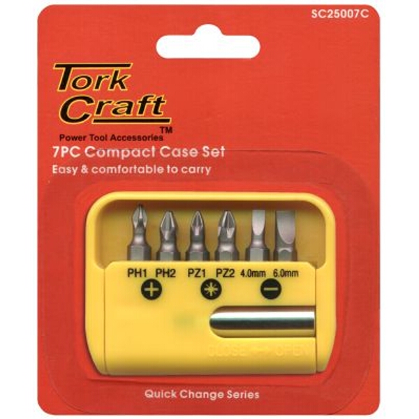 Tork Craft S/D Insert Bit Set 25mm 7 Piece