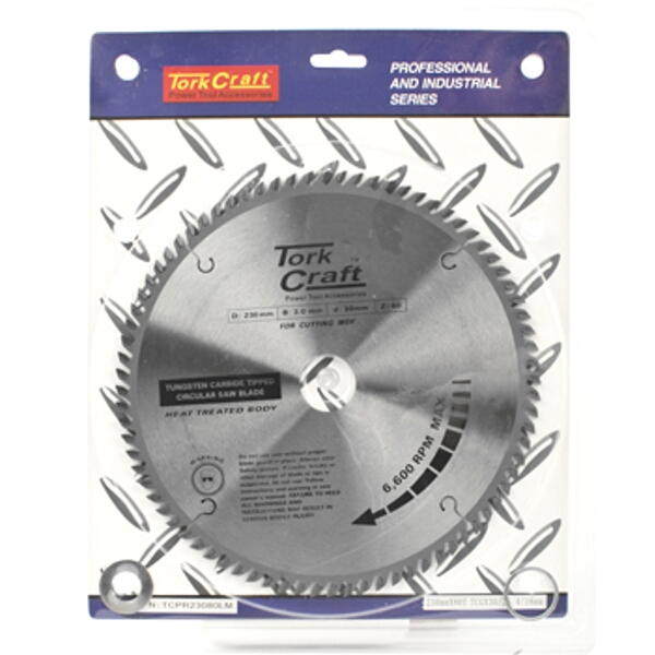 Tork Craft Blade TCT 230 X 80T 30/1/16 TCG Positive Professional Industrial