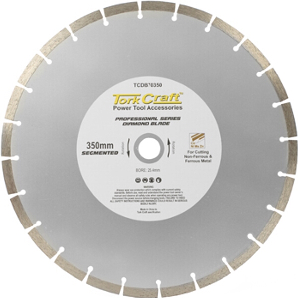 Tork Craft Diamond Blade Seg.350X25.4 Metal Cutting