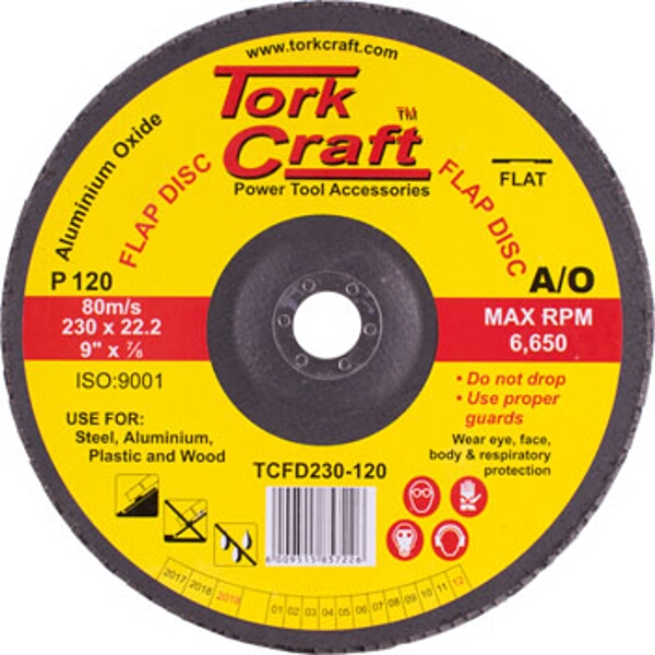 Tork Craft Flap Sanding Disc 230mm 120Grit