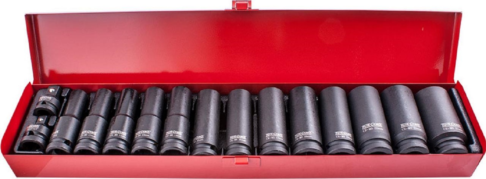 15PC 1/2″ Dr Imp Socket Set (10 – 27 + 2 X ADAPTORS 3/8X1/2 & 1/2X3/8 )
