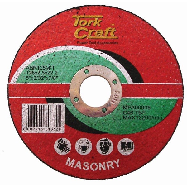 Tork Craft Cutting Disc Masonry 125 x 2.5 x 22.2mm