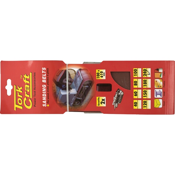 Tork Craft Sanding Belt 100 x 610mm 240Grit 2/Pack