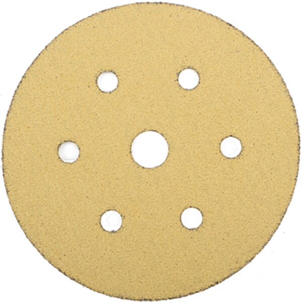 Tork Craft Gold Hook & Loop Disc (50 Pieces) 60 Grit 150mm X 6+1 Holes