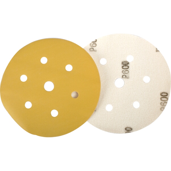 Tork Craft Gold Hook & Loop Disc (50 Pieces) 600 Grit 150mm X 6+1 Holes