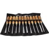 Tork Craft Chisel Set Wood Carving 12Piece In Leather Pouch Tork Craft Chisel Set Wood Carving 12Piece In Leather Pouch