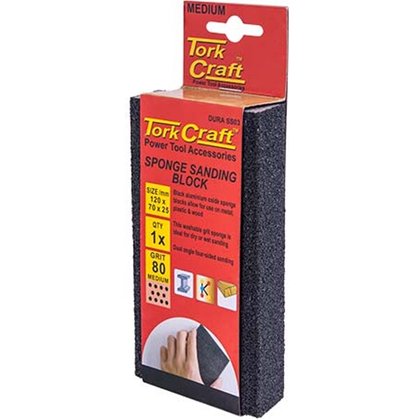 Tork Craft Sanding Sponge Block Dual Angled 120X70X25 Medium1Pc