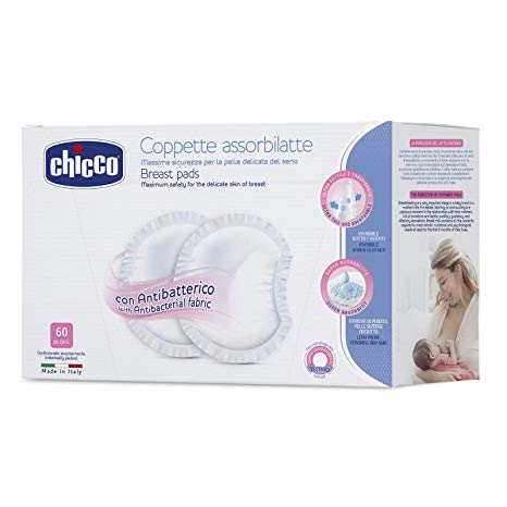 Natural Feeling 60 Piece Antibacterial Breast Pads – White