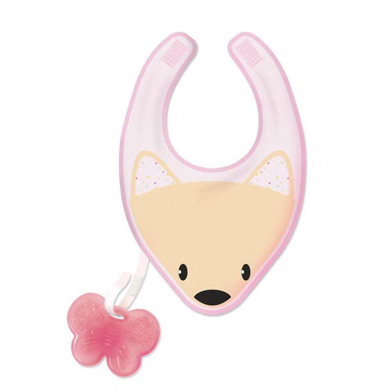 Chicco – Fresh Bib Teether – Pink