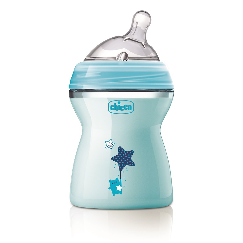 Chicco – Natural Feeling Coloured Bottles – 250ml – Blue