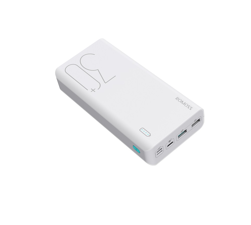 Romoss Sense 8+ 30000MAH QC Type- C Power Bank – White