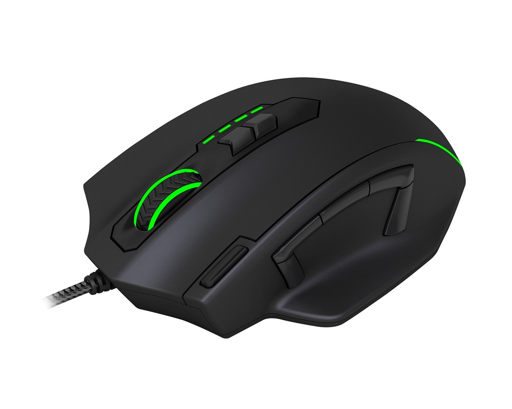 T-Dagger Major 8000DPI 10 Button RGB Gaming Mouse – Black/Green