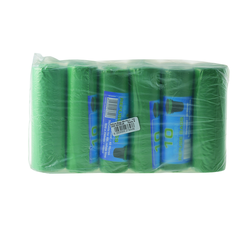 Green Refuse Bag – Set of 6 (10 Per Pack)