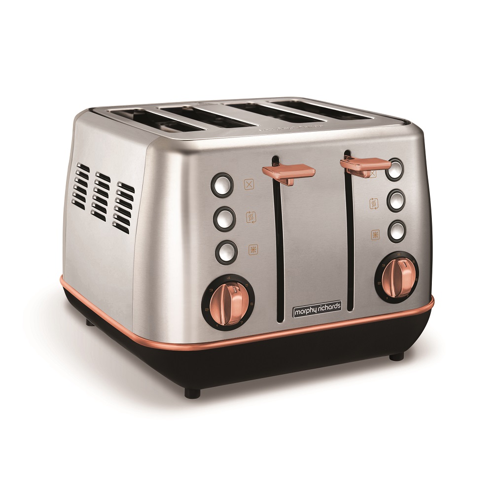 Morphy Richards – Toaster 4 Slice Steel Brushed – 1800W “Evoke Rose Gold”