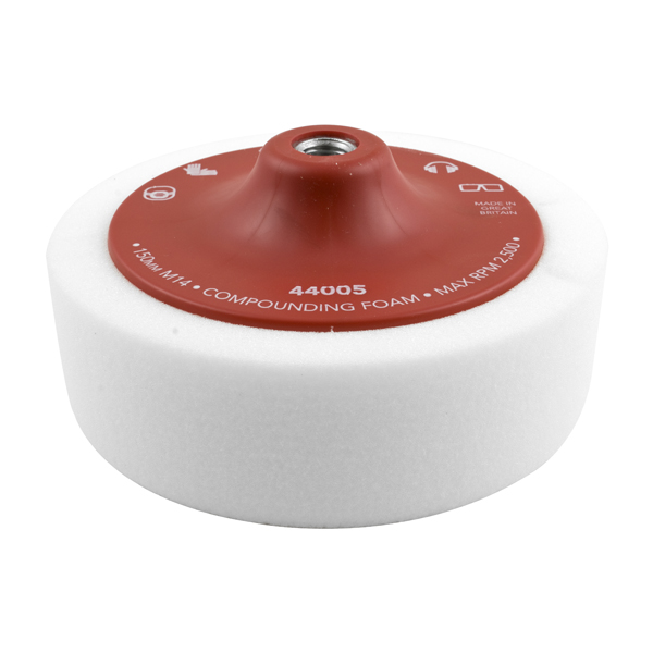 Flexipads White Compound Sponge M14 X 2MM 150 X 50 Red Backing