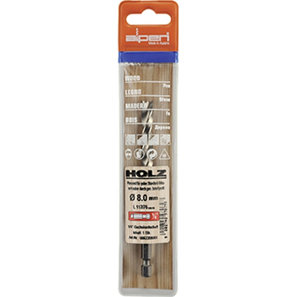Alpen HSS Wood Bit 3mm Hex Shank