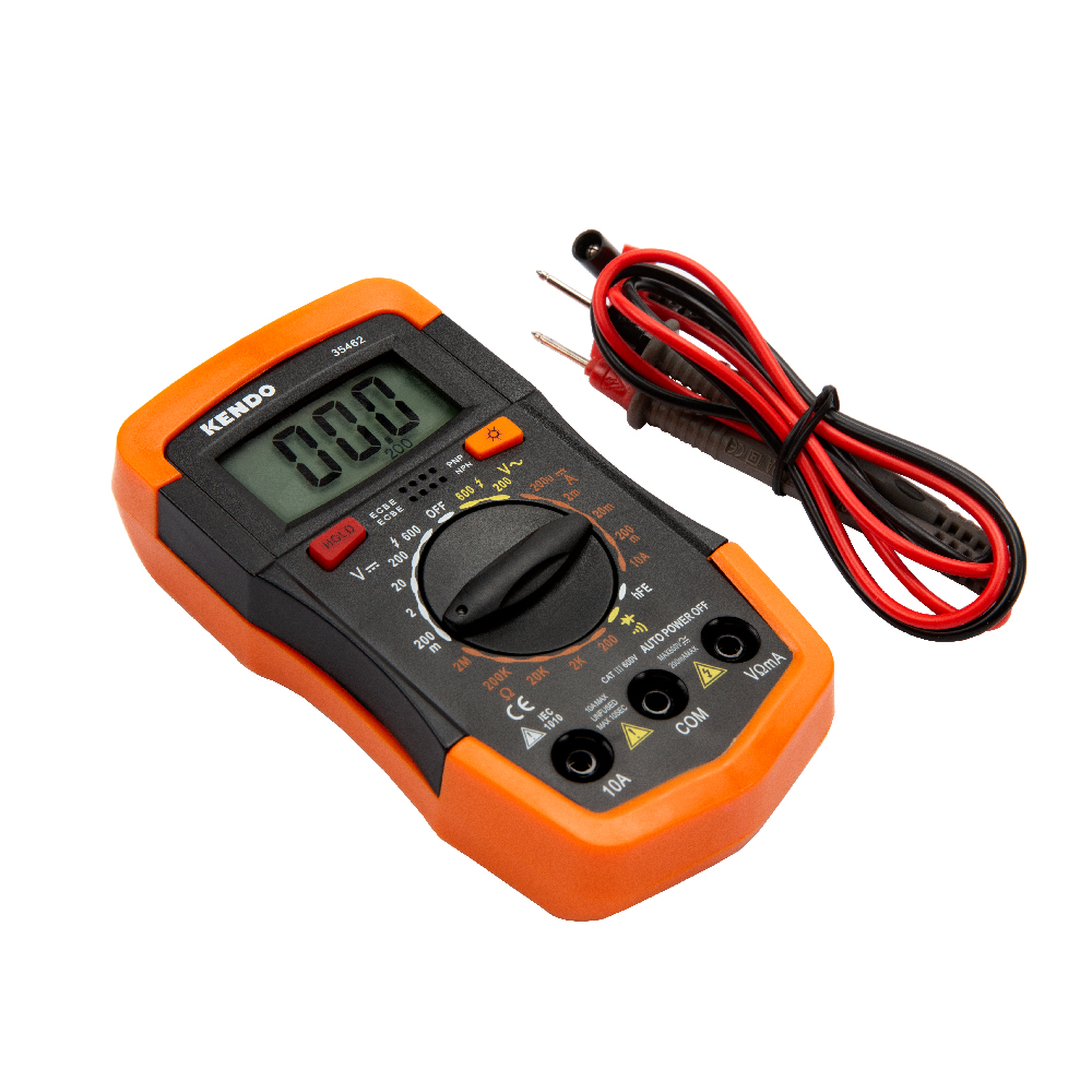 Kendo – Digital Multimeter, Ohmmeter & Voltage Tester – 600V