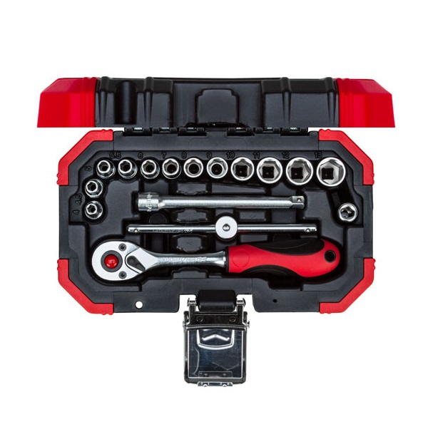 Gedore Red 1/4 Inch Socket Set – 16 Piece