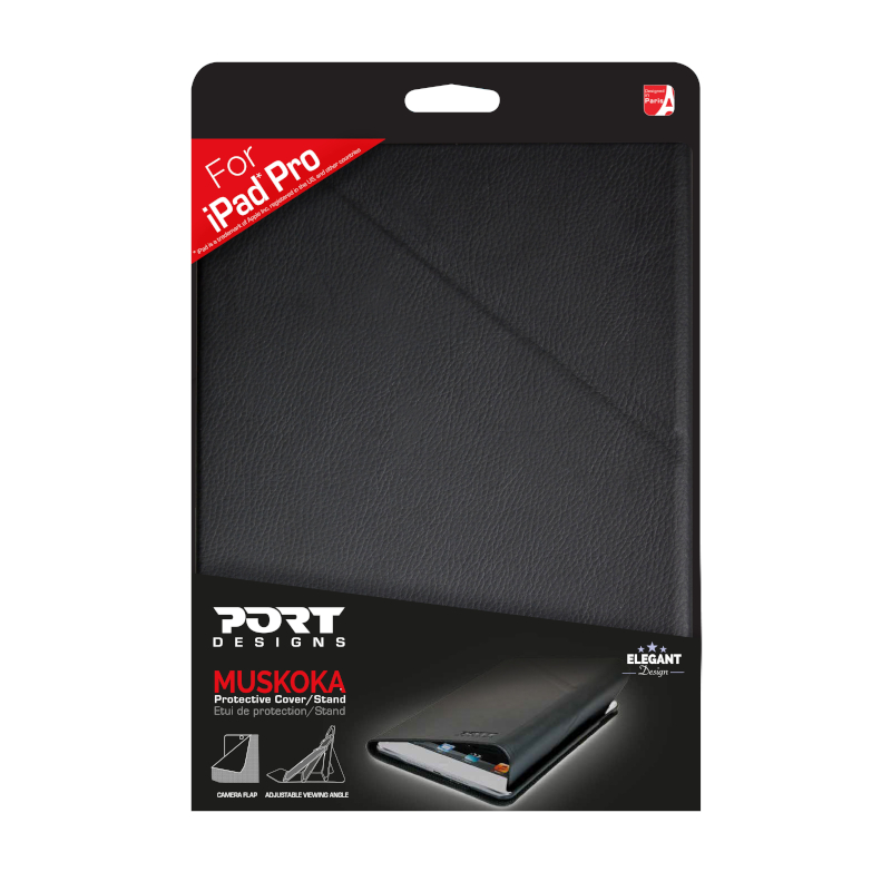 Port Designs MUSKOKA 12.9″ Tablet Case for iPad Pro – Black