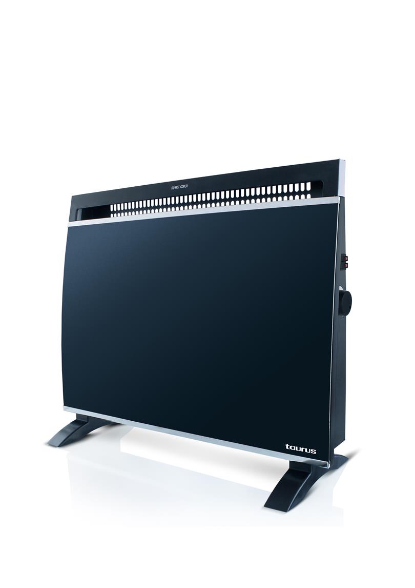 Taurus – Heater Electric Glass 2 Heat Settings – 1500W – Black