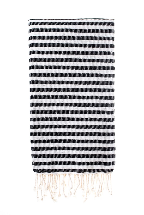 Turkish Bath / Beach Towel (100% Cotton) – SUD Range (100x180cm) – Black
