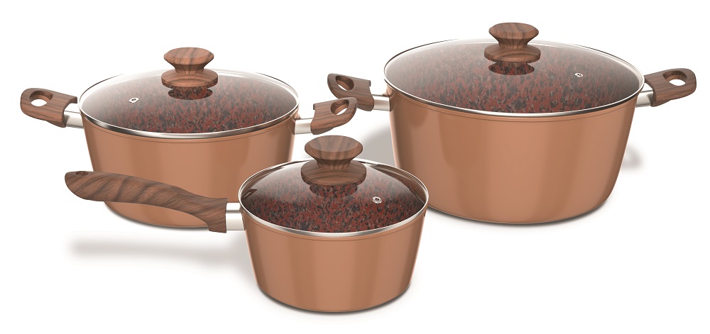 Bennett Read Copper & Rock Non-Stick 6pc Pot Set