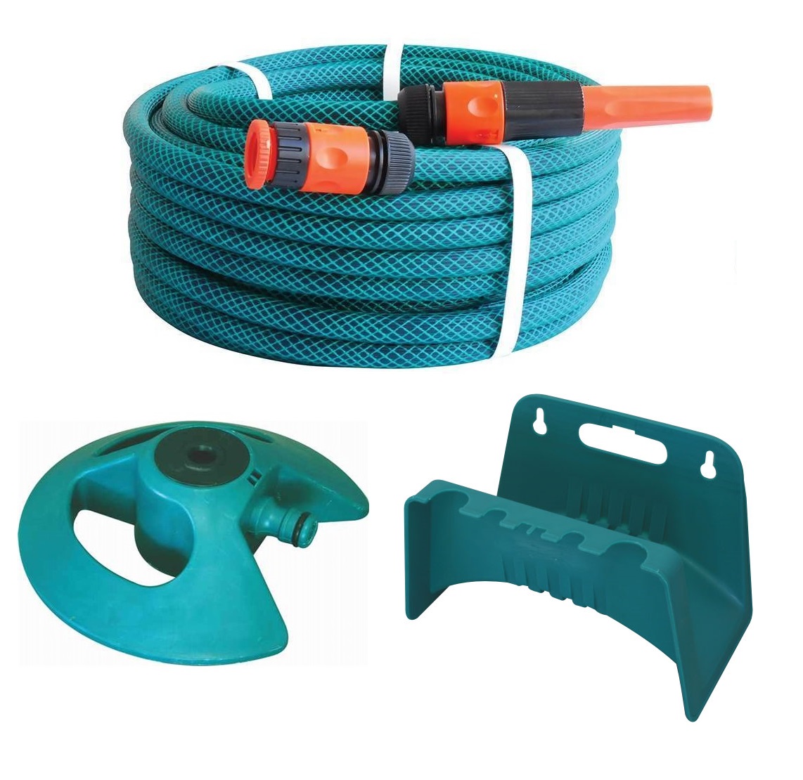 MTS Hose Pipe Set with Fittings Sprinkler and Hose Hanger 20m