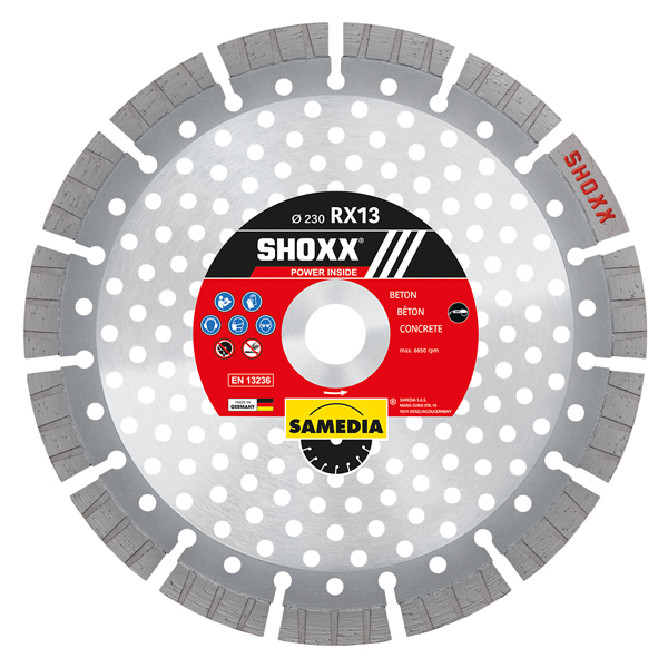 Samedia Diamond Blade 115mm Segm Ind Reinf. Concrete Speed Cut Shoxx Rx13
